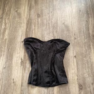 pretty little thing satin corset tube top